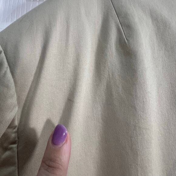 Talbots Woman’s Stretch Size 24W Button Detaik Snap Down Tan Jacket Lightweight - Picture 8 of 11